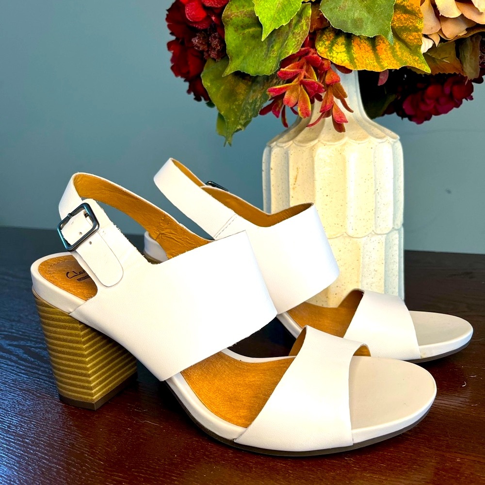 White Clark Sandals